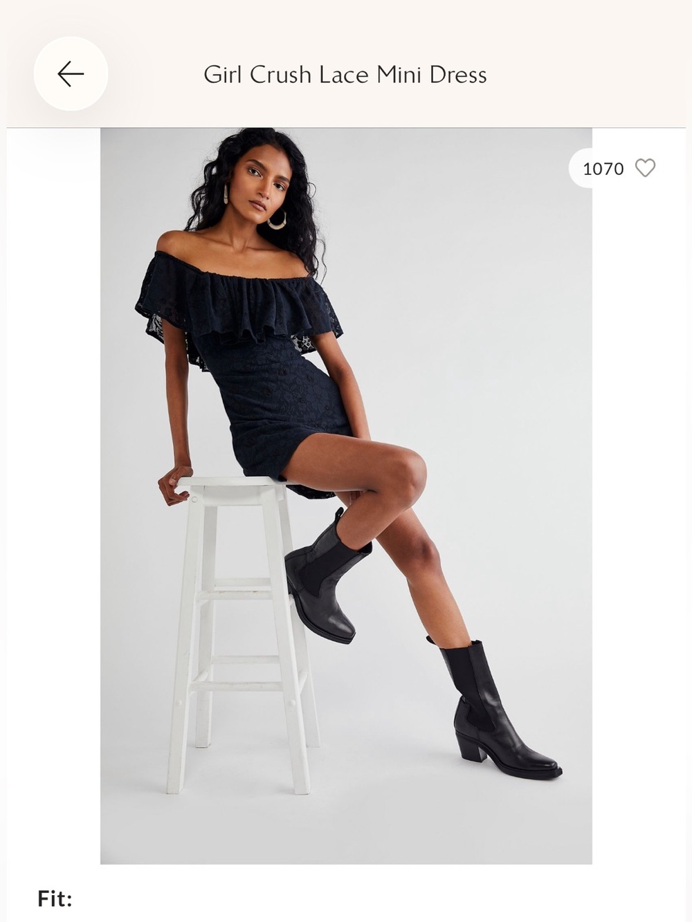 Free People Navy Lace Dress